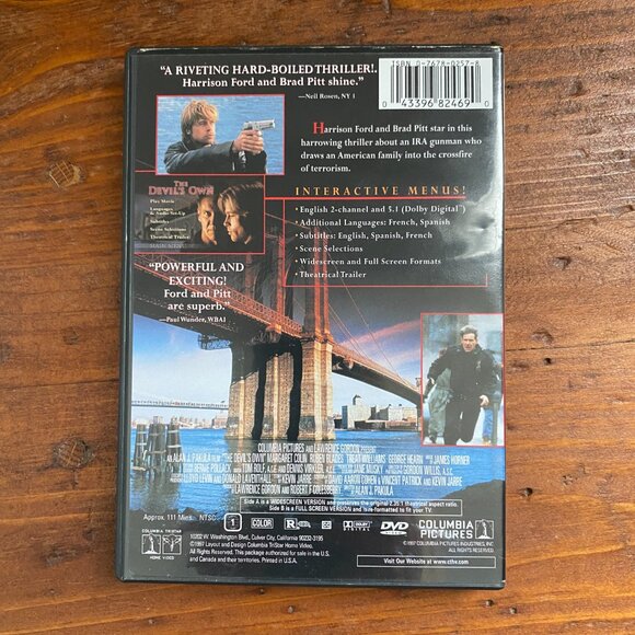 DVD The Devil's Own Brad Pitt and Harrison Ford 111 minutes rated R media - Picture 3 of 3